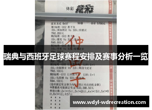 瑞典与西班牙足球赛程安排及赛事分析一览